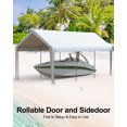 thumbnail image 4 of Kselythan Carport Replacement Canopy Cover For Tent Top,180G/220G Garage Shelter Cover,Replacement Cover,Car Shelter Cover,Waterproof,UV-Resistant 180G PE Fabric (Cover ONLY,Frame NOT Included), 4 of 7