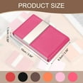 thumbnail image 2 of Uxcell Business Card Holder, PU Leather Business Card Case Pocket Business Name Card Metal Holder with Magnetic Shut for Men and Women, Beige, 2 of 7