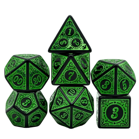 Décor de Bureau Ensemble de dés Dnd dés Polyédriques D&D (7 Pcs) avec Sac en Cuir pour Jeux de Rôle dés Jeux Rpgs Ornement de Bureau Figurine Décor de Bureau Pâques Décoration de Table Décoration Maison Saint-Valentin