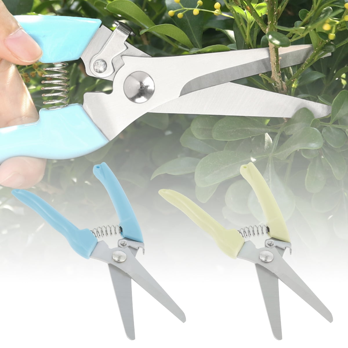2pcs Garden Scissors Trimmers Harvest Pruning Plants Trimming Shears Garden Tool 
