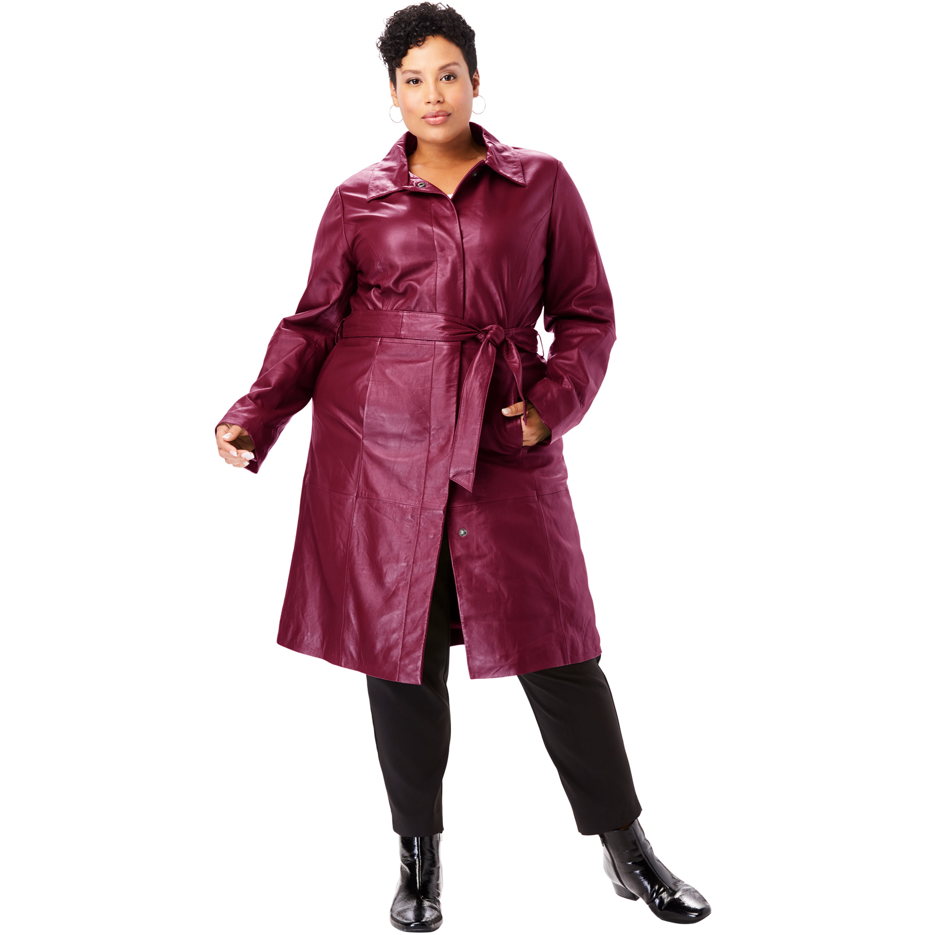 Leather Trench Coat for Women #L506LP