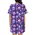 thumbnail image 3 of Lsque Skull rainbow color Women's Short-Sleeved Pajama Set - 2 Piece Soft and Lightweight Sleepwear Set-3X-Large, 3 of 9