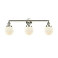 thumbnail image 2 of Innovations Lighting  Beacon 3 Light 30" Bath Vanity Light Matte White/Brushed Satin Nickel, 2 of 5