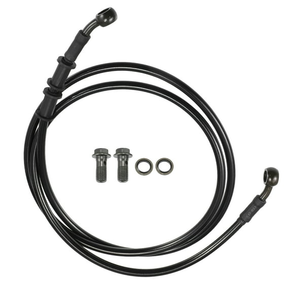 Unique Bargains Brake Hose Motorcycle ATV Braided Hydraulic Brake Line Oil Hose Pipeline 150cm Black Army Green 1 Set