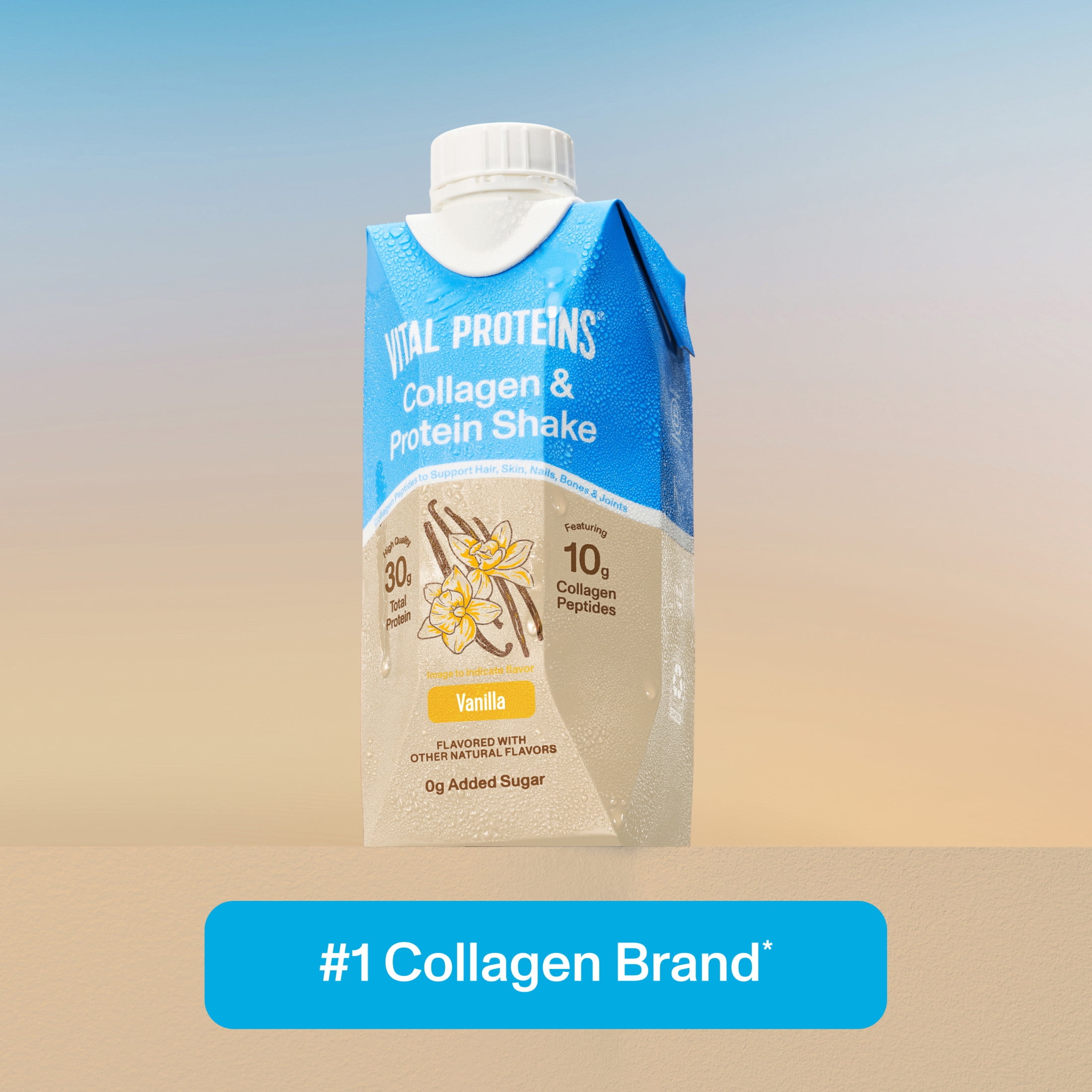 Vital Proteins Vanilla Collagen & Protein Shake, 30g Total Protein Including 10g Collagen Peptides, Collagen Support for Hair, Skin, Nails & Joints