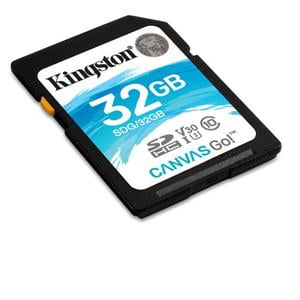 Kingston Canvas Go! - Carte Mémoire Flash - 32 GB - Vidéo Classe V30 / UHS-I U3 / Class10 - SDHC UHS-I