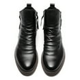 thumbnail image 3 of Difumos Men Casual Side Zip Bootie Shoes Non Slip Dress Boots Work Comfortable Leather Boot Black 11, 3 of 5