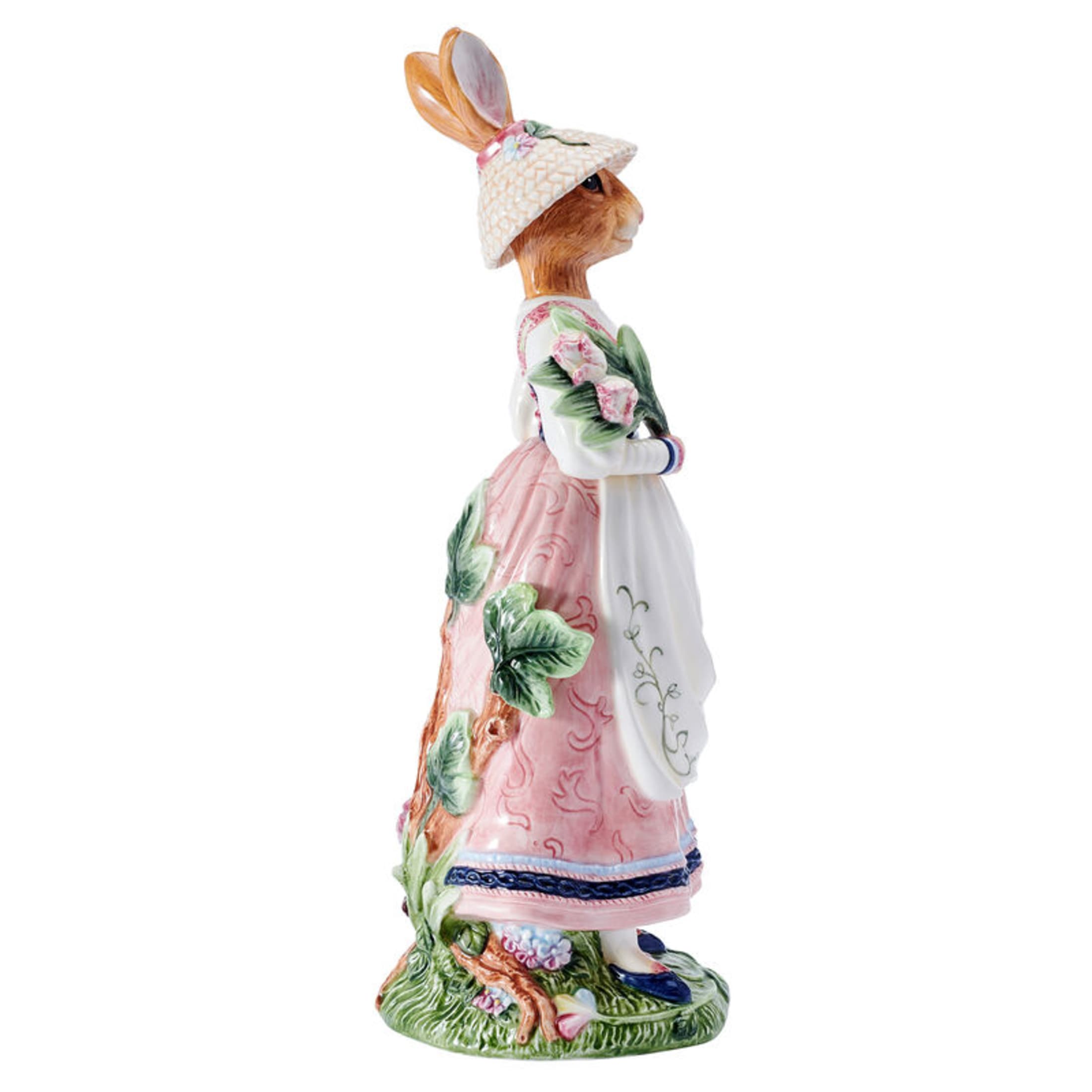 Fitz and Floyd Jardin Rabbit Female Earthenware Decorative Figurine