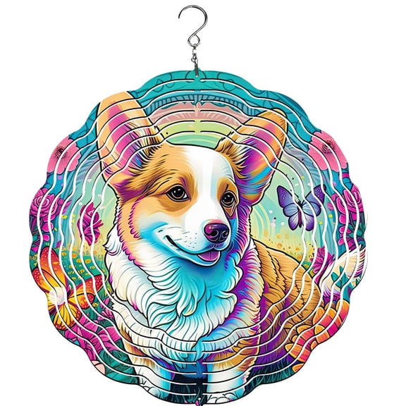 Corgi Wind Spinner, Garden Décor, Yard Décor, Porch Decor