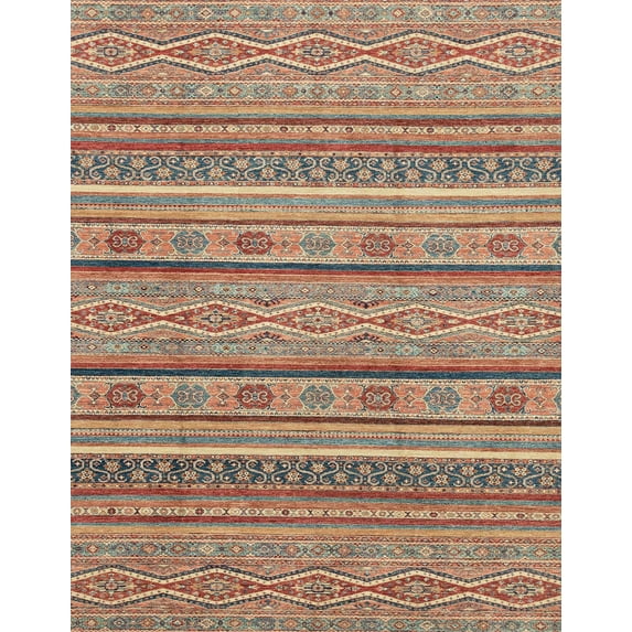 Ahgly Company Indoor Rectangle Abstract Brown Abstract Area Rugs, 8' x 10'