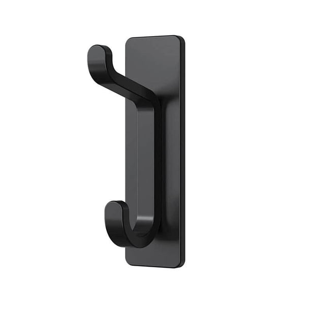 Gancho Adhesivo de Pared, Soporte para Toallas de Baño, Gancho para Toallas de Cocina, Gancho Adhesivo para Abrigos, Accesorio de Pared sin Taladrar, Impermeable, Inoxidable, Negro, 4 Piezas