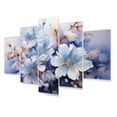 thumbnail image 2 of Designart "Blue Bonnets love expression I" Floral Metal Wall Decor Set, 2 of 5