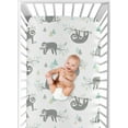 thumbnail image 2 of Sweet Jojo Designs Jungle Sloth Bed Sheets, 52" x 28" x 8" in – Fully Elastic Bottom, 2 of 6