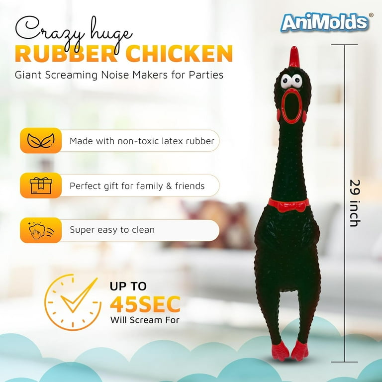 Animolds Squeeze Kids Funny Animal 29 Inch Giant Rubber Chicken