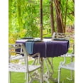 thumbnail image 3 of Fsddascl Purple Ombre Outdoor Tablecloth - 54 Inch Round Dining Table Cover, Summer Minimalist Ocean Waves Waterproof Outdoor Table Cloth with Umbrella Hole & Zipper for Picnic/Patio/Party, 3 of 7