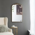 thumbnail image 6 of A&B Home Arched Vertical Mirror-Wall Mirror with Metal Gold Frame, 24" x 42" Large Arch Mirror for Bathroom Bedroom Living Room, 6 of 11