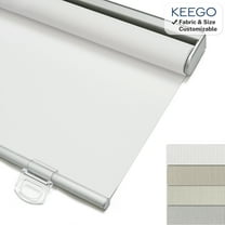 Keego Cordless Roller Shades Light Filtering Blinds for Windows Room Darkening Rolled Up Shades UV Protection Window Shades Door Blinds for Home and Office(White, 27"W x 36"H)