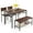 Brown, variant on Costway 4 PCS Dinette Set for Small Place Breakfast Nook Modern Dining Table with 2 Chairs Grey