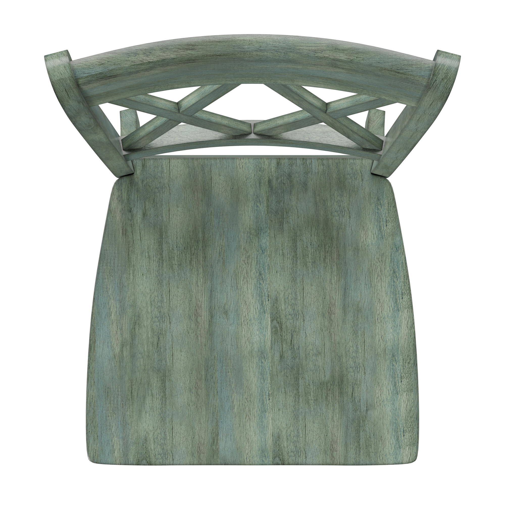 Weston Home Farmhouse Wood Dining Side Chair, Antique Sage (Set of 2)