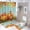 Fall Season, variant on Bathroom Curtain and Rug Set, Autumn Harvest Pattern Printed on Bath Sets for Bathroom Accessories, Great for Master Bath Beach House Modern Home, 72 x 72 inches