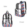 thumbnail image 2 of FKELYI July 4th USA Flag Print Clear Backpack for Girls & Boys 17 Inch Kids Backpacks Transprent School Book Bag with Multi-Pockets Casual Daypack for Elementary, 2 of 7