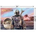 thumbnail image 3 of Star Wars: The Mandalorian - Mando And The Child With Ship Wall Poster, 22.375" x 34", 3 of 3