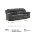 thumbnail image 3 of Signature Design by Ashley Frohn Gray Reclining Sofa, 3 of 12