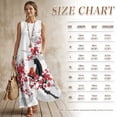 thumbnail image 5 of FOR U DESIGNS Plum Blossom Cat Clouds Print Matchable Couple Outfits Matching Clothes Linen-Look Casual Shirt or Maxi Sleeveless Dress for Beach Parties Travel, 5 of 7