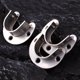thumbnail image 3 of WINOMO 4PCS Stainless Steel Wardrobe Closet Rod Bracket U-Shaped Socket Bracket Open Type Shower Curtain Rod Supporter, 3 of 5
