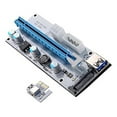 thumbnail image 1 of Moyic 10 Uds VER008S 4Pin SATA 6PIN PCIE PCI-E PCI Card 008s adaptador 1X a 16X USB3.0 extensor Juegos de teclado y mouse para computadora  Línea azul tarjeta blanca azul, 1 of 1
