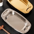 thumbnail image 3 of AOOOWER Sturdy Stainless Steel Fish Roasting Pan Grilled Fish Tray for Barbecue and Oven Use for Entertaining Guests, 3 of 17