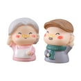 thumbnail image 2 of Cute Handmade Decorative Resin Couple Figurines - Adorable New Year Lover Girl Boy Statue Ornament - Bedroom Decor - 1 Pair, 2 of 8