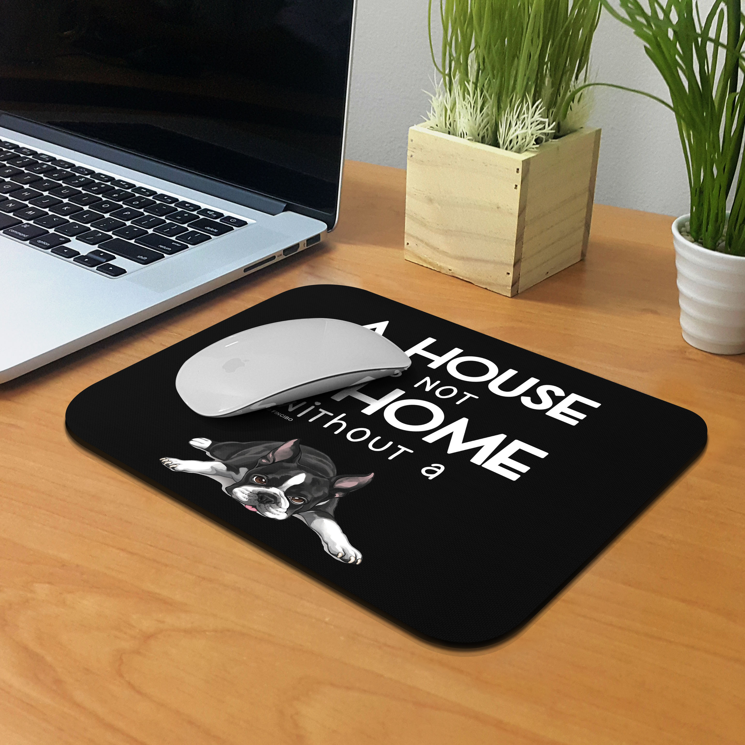 WIRESTER Rectangle Standard Mouse Pad, Non-Slip Mouse Pad for Home, Office, and Gaming Desk, A House Is Not A Home Without A Boston Terrier Dog - image 5 of 5