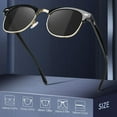 thumbnail image 4 of Classic Polarized Sunglasses for Men and Women Retro Style Semi Rimless Frame Sun Glasses 100% UV Protection Goggles, 4 of 11