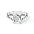 thumbnail image 5 of Split Shank jewels 2.25CT Emerald Moissanite Split Shank Engagement Ring For Women, 14K Yellow Gold, 5 of 8