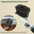 thumbnail image 4 of Soap Dispensing Dish Brush with Handle, Kitchen Scrub Brush for Dishes Pots Pans Sink Cleaning (Grayish Blue), 4 of 6