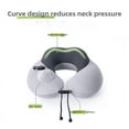 thumbnail image 5 of Portable inflatable travel neck pillow, super soft airplane travel neck pillow, suitable for sleeping on the plane, adjustable neck pillow, convenient to fold. Black, 5 of 10