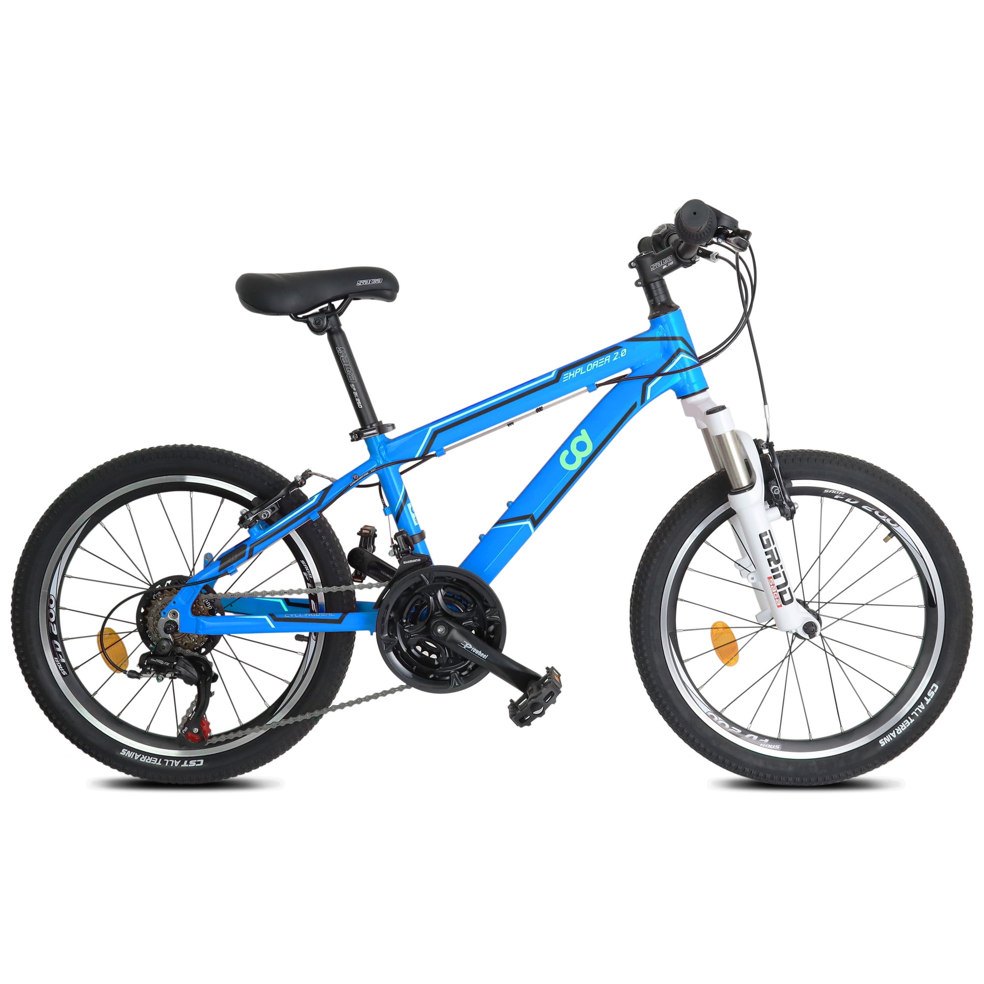 Becks top smokkel CyclingDeal Kids Mountain Bike MTB Blue w/ Training Wheels 20" Wheels 12"  Frame - Walmart.com