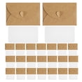 thumbnail image 1 of HEATSHAKING 50Sets Small Kraft Envelopes with Heart Clasp Perfect for Thank You Cards and Invitations, 1 of 8