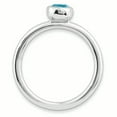 thumbnail image 2 of Sterling Silver Stackable Expressions Low 5mm Round Blue Topaz Ring Size 7, 2 of 3