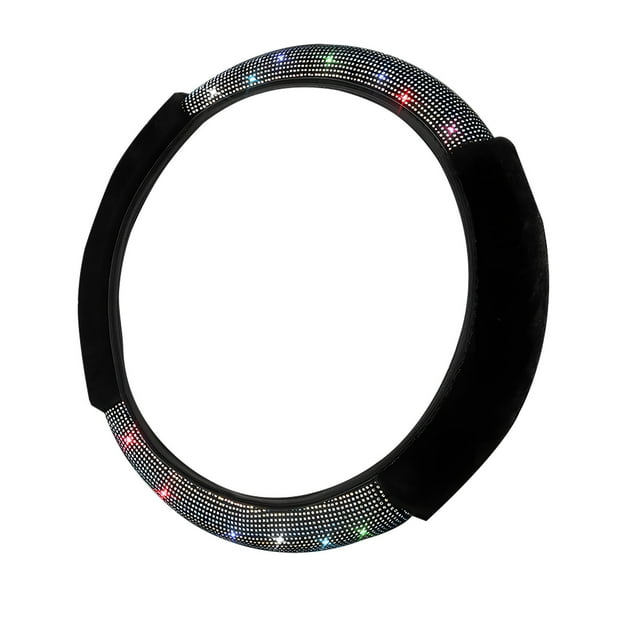 Steering Wheel Cover,Car Steering Wheel Cover Elastic Without Inner Steering Wheel Cover Universal Flash Diamond Full Diamond Non-Slip Handlebar Cover,Steering Wheel Covers