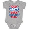 thumbnail image 3 of Inktastic Cousins Crew Red White and Blue 4th of July Boys or Girls Baby Bodysuit, 3 of 5