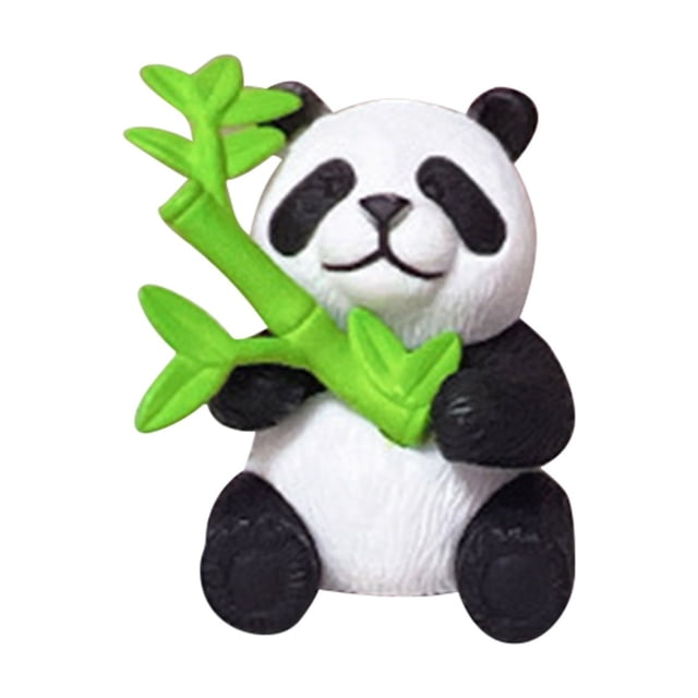 Adornos de madera para coche, adornos de pandas, decoración para el salpicadero, decoración del hogar, jardinería china.