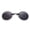 Black and grey film, variant on Retro Round Frameless Clip-On Sunglasses for Men and Women, Metal Casual Fashion Eyewear for Parties, Stage, and Everyday Use