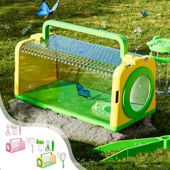 kcavykas Outdoor Insect Exploration Cage Kit Multi Functional Bug Observation Toy Set Portable Nature Collecting Tools Educational Insect Catching Kit for Kids Camping Play