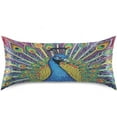 thumbnail image 3 of GZHJMY Satin Pillowcase for Hair and Skin Breathable Slip-Cool, Wrinkle-Resistant Soft and Smooth 20x26In Single Side Envelope Opening Without Zipper Peacock Colorful, 3 of 7