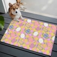 thumbnail image 3 of Area Rug 2 x 3 Ft, Easter Bunny Indoor Accent Bathroom Rugs for Kitchen/Laundry Room, Colorful Eggs Spring Leaves Daisy Yellow Pink Plaid Washable Non-Slip Runner Floor Mat for Entryway, Living Room, 3 of 8