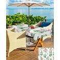 thumbnail image 2 of Summer Flamingo Outdoor Tablecloth - 60 Inch Round Dining Table Cover, Green Palm Leaf Tropical Waterproof Outdoor Table Cloth with Umbrella Hole & Zipper for Picnic/Patio/Party, 2 of 7
