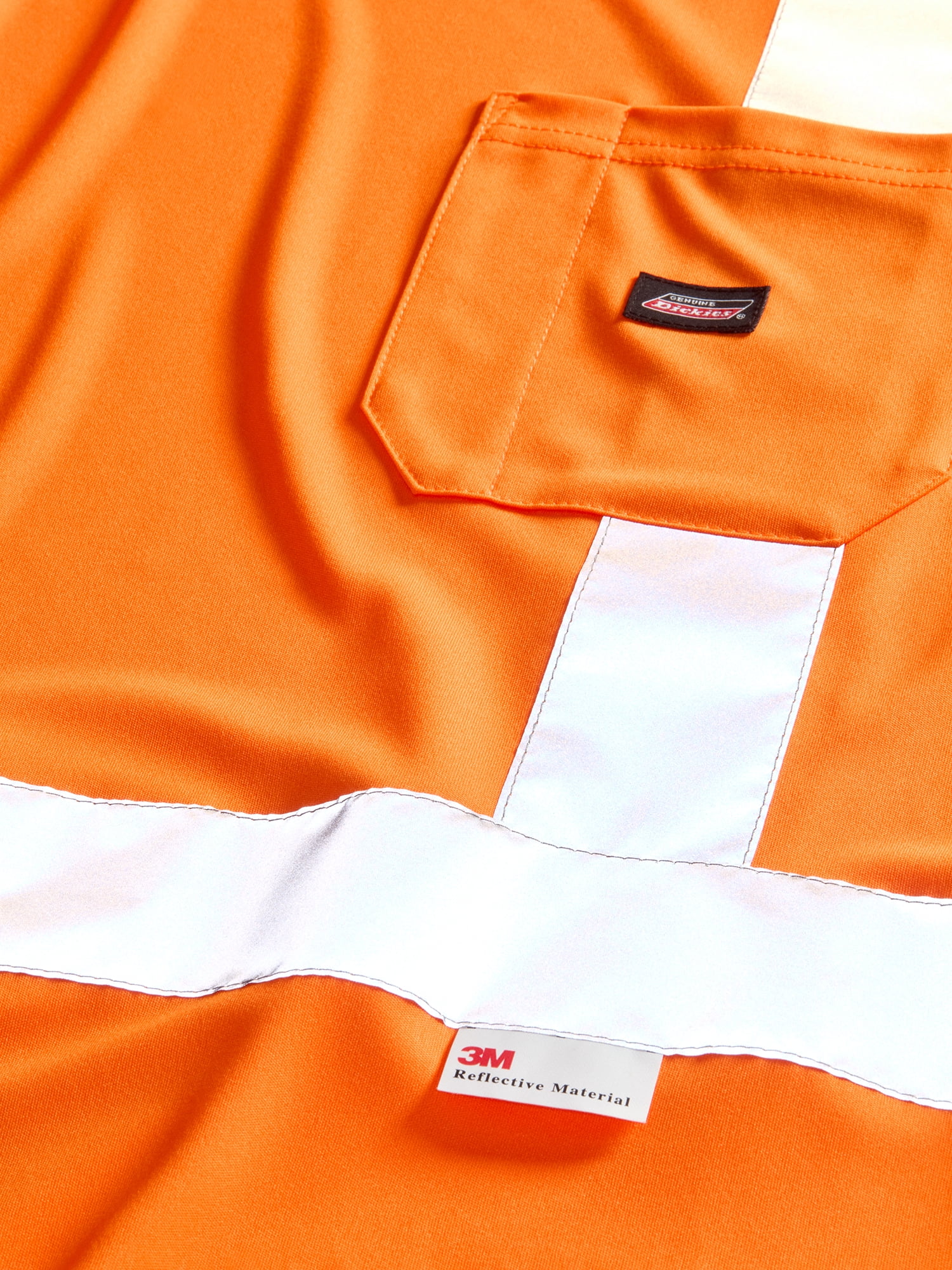 Genuine Dickies Hi-Vis Synthetic Work Vest, 3M Scotchlite Reflective Taping, ANSI Class 2