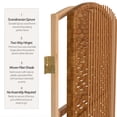 thumbnail image 4 of Red Lantern 7 ft. Tall Diamond Weave Room Divider - Dark Beige - 6 Panel, 4 of 6